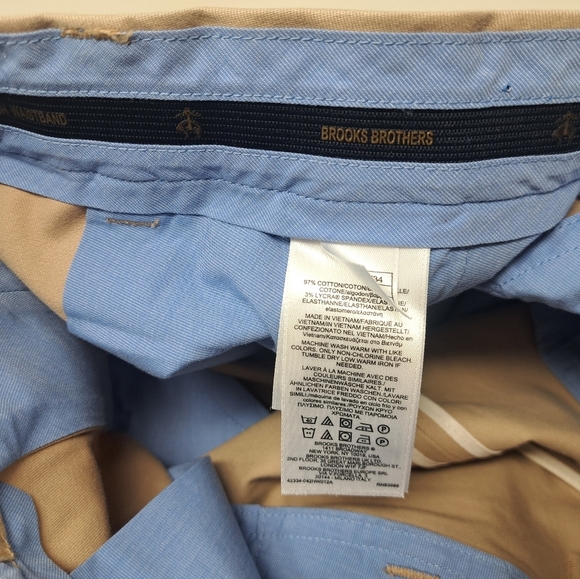 NWT Brooks Brothers Lightweight Advantage Chino Shorts Stretchband 34W 9" inseam - Picture 5 of 10